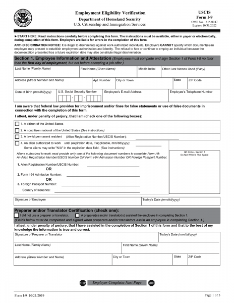 Form I-9 | Meaning &amp; Definition | Keka HR