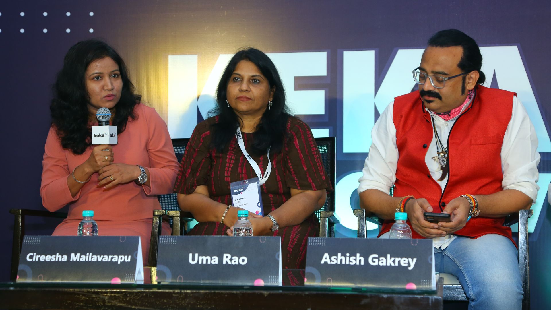 Ashish Gakrey with Uma rao & Cireesha Mailavarapu