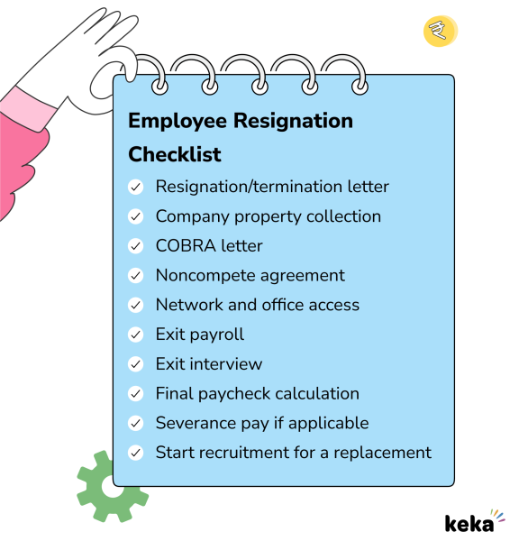  checklist for employee resignation