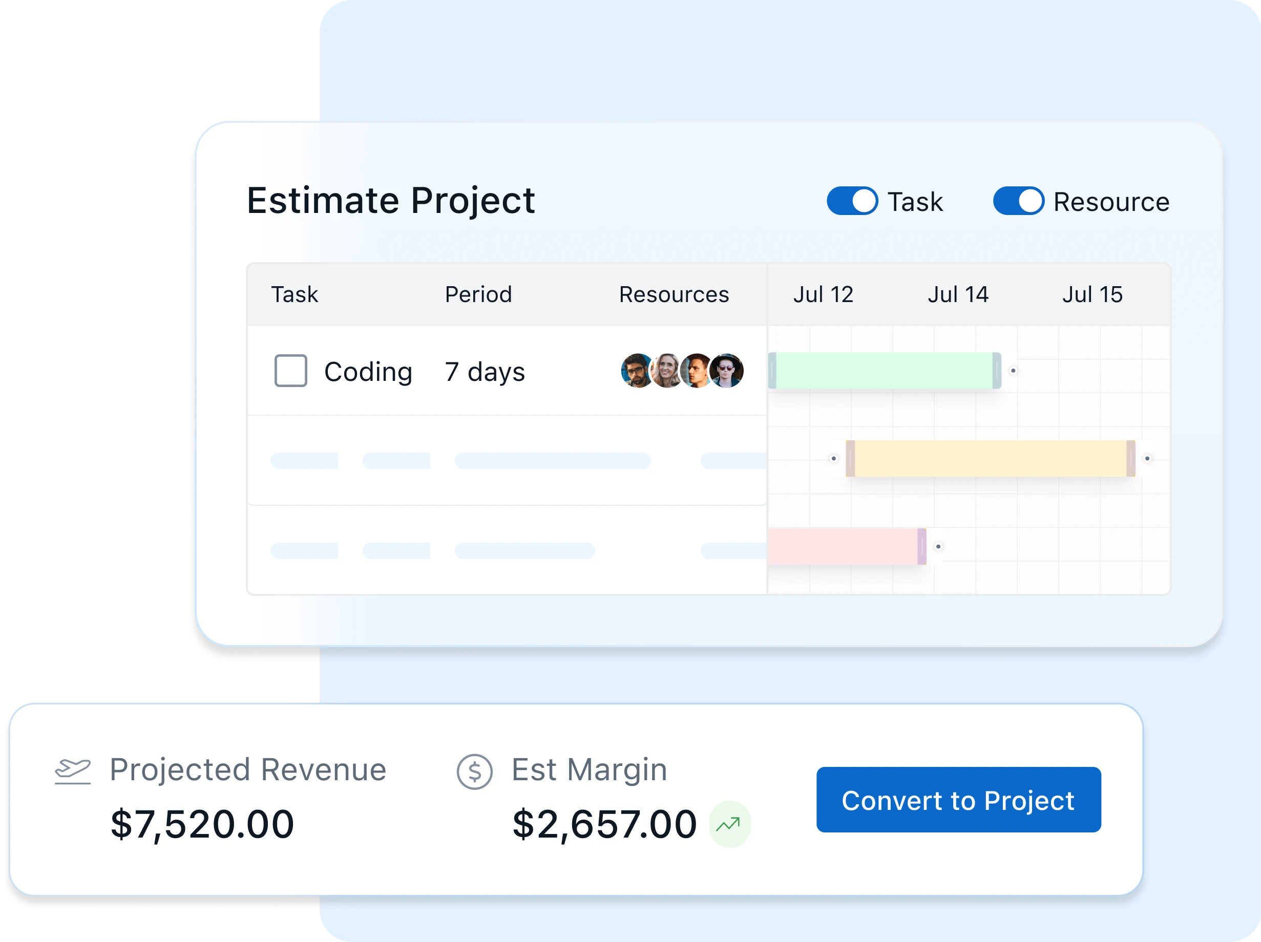 Plan your deals with precision: Estimate costs, timelines, and margins
