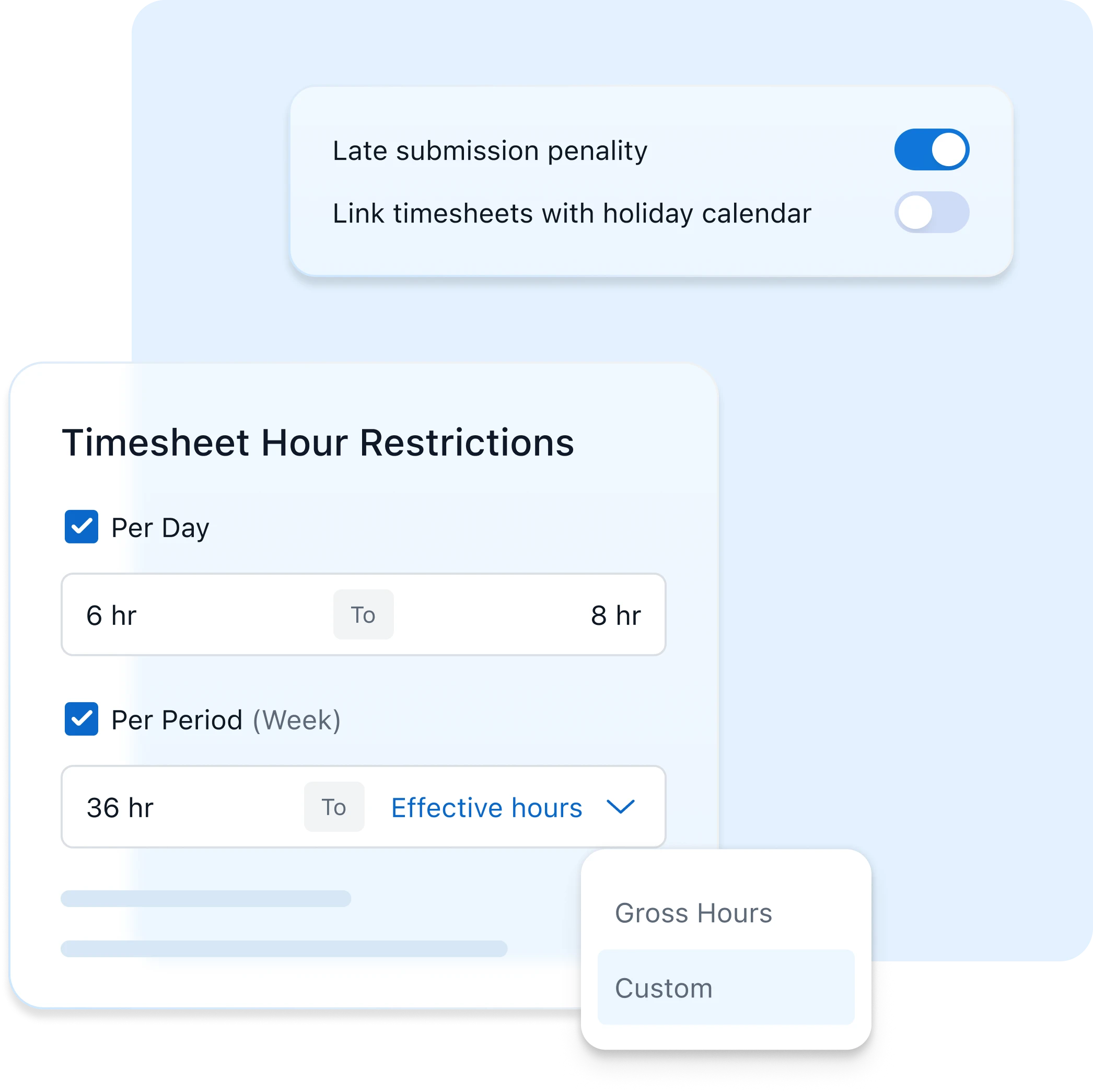 Define Timesheet rules to ensure compliance
