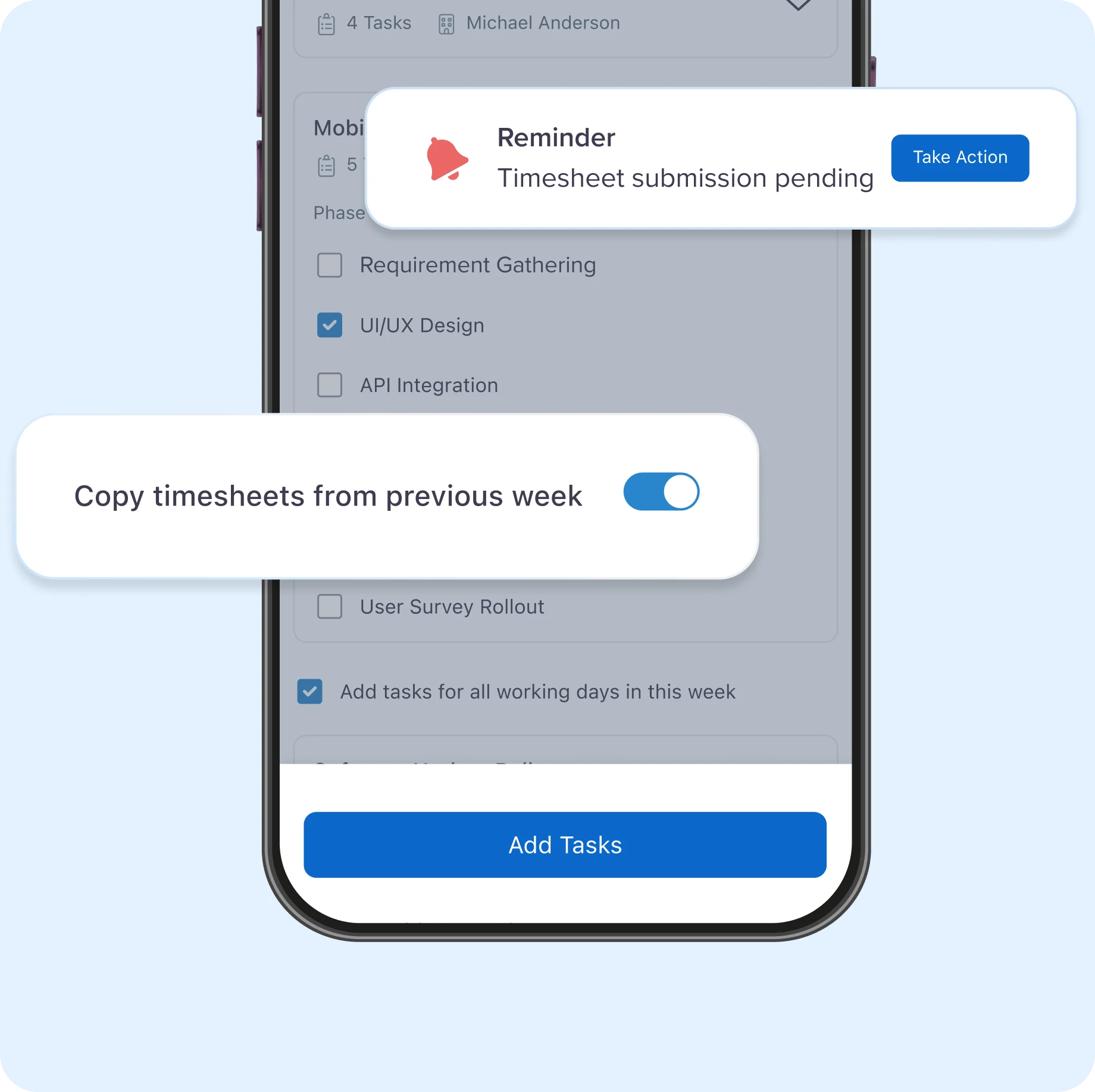Turn filling Timesheets into a breeze!