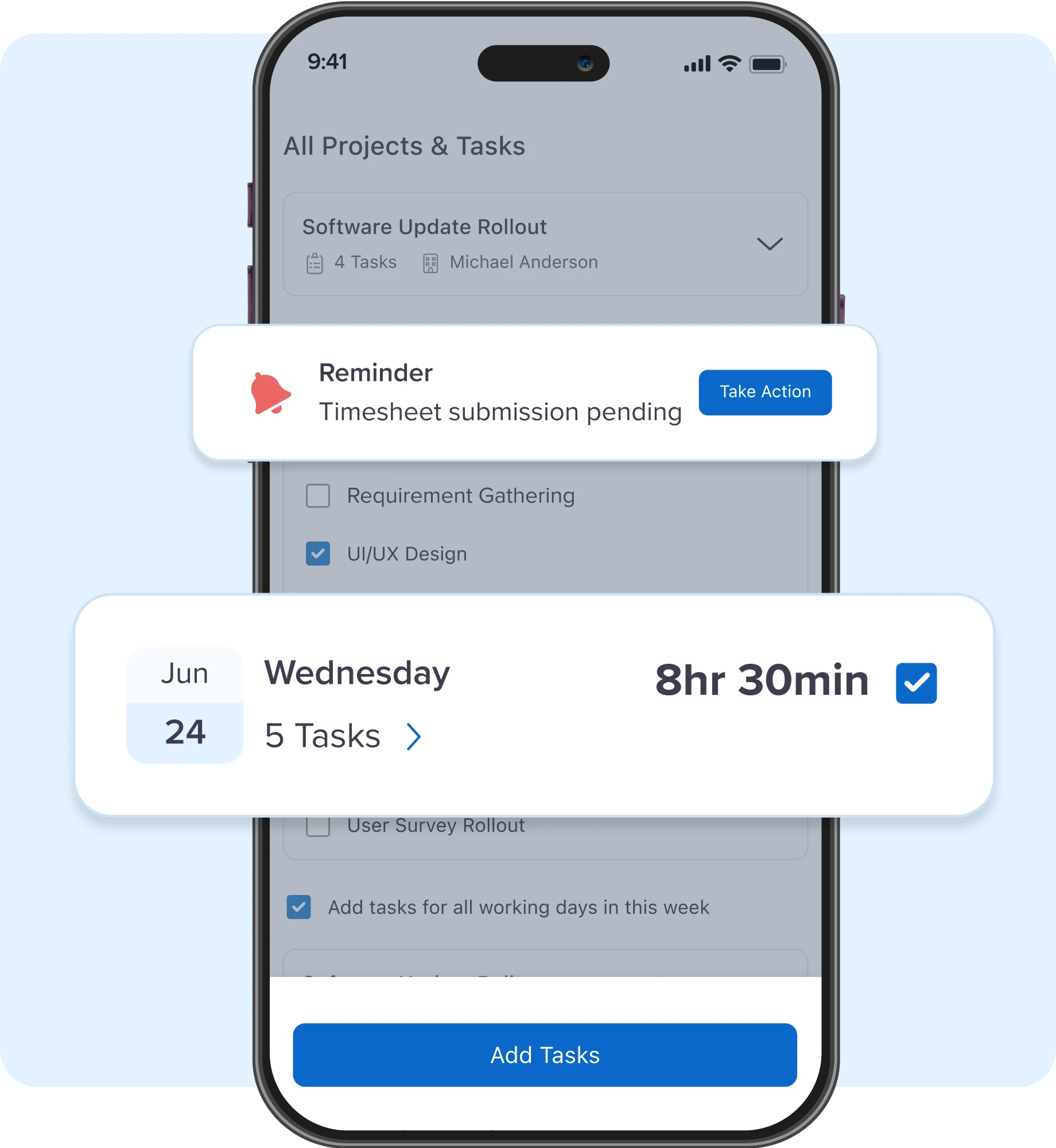 Timesheets that don’t take  forever to fill
